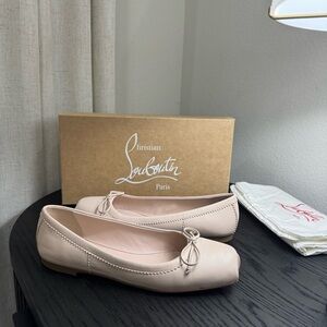 Christian Louboutin Mamadrague Ballet Flat Leche Nude 38.5